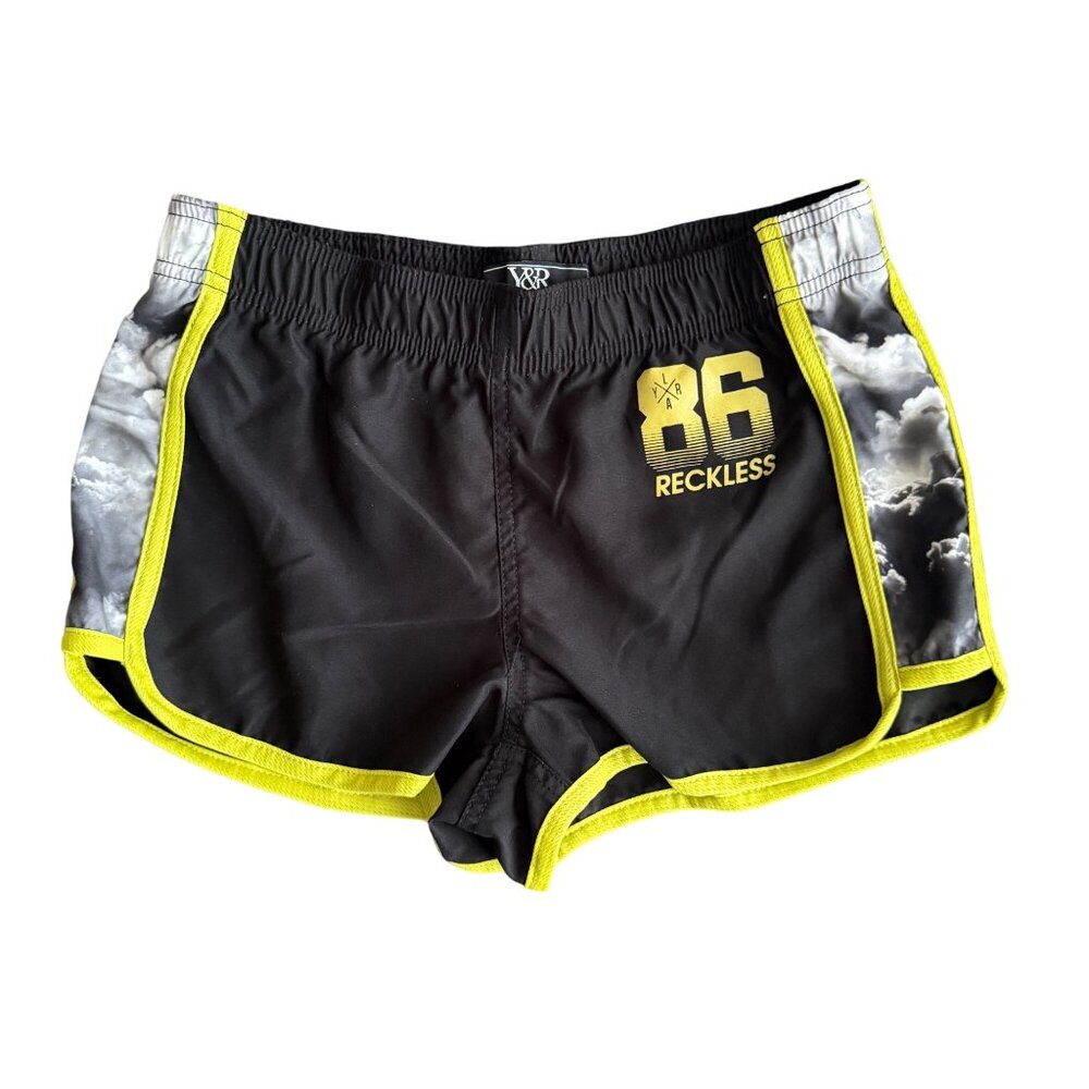 Y&R Yng & Reckless XS Black & Yellow Athletic Shorts
